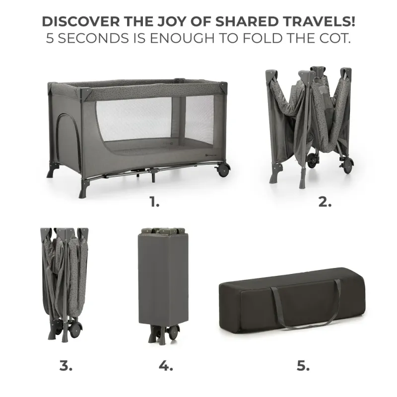 PĂTUȚ TRAVEL KINDERKRAFT JOY2, FARA ACCESORII, DARK GREY