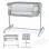 PĂTUȚ CO-SLEEPER KINDERKRAFT NESTE UP, FULL LIGHT GREY