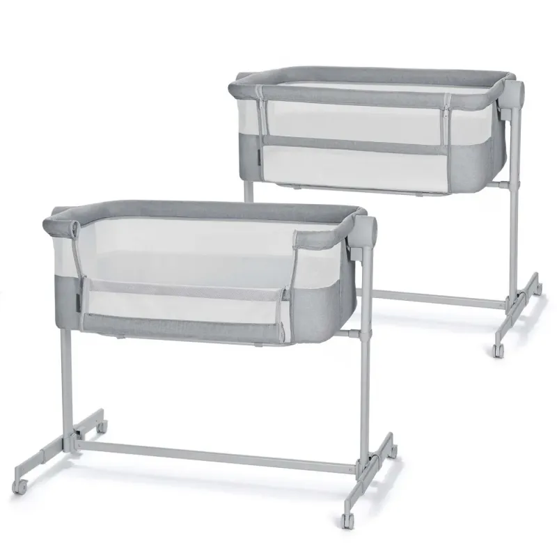 PĂTUȚ CO-SLEEPER KINDERKRAFT NESTE UP, FULL LIGHT GREY