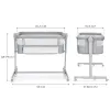 PĂTUȚ CO-SLEEPER KINDERKRAFT NESTE UP, FULL LIGHT GREY