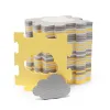 COVORAȘ DE JOACĂ KINDERKRAFT LUNO SHAPES, PUZZLE 3D, SPUMA, YELLOW