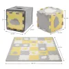 COVORAȘ DE JOACĂ KINDERKRAFT LUNO SHAPES, PUZZLE 3D, SPUMA, YELLOW