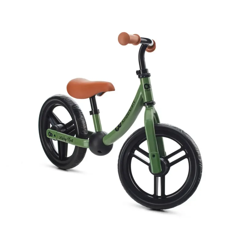 BICICLETĂ FARA PEDALE, KINDERKRAFT - 2WAY NEXT, PORTOCALIU, 12INCH, LIGHT GREEN