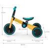 BICICLETĂ DE ECHILIBRU / TRICICLETĂ KINDERKRAFT 4TRIKE, PRIMROSE YELLOW