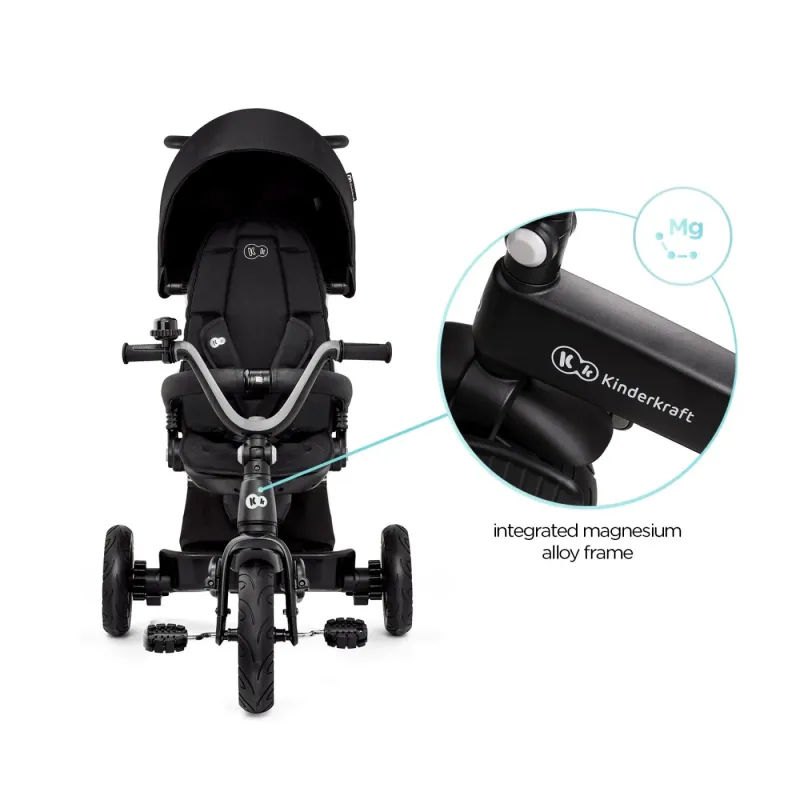 TRICICLETĂ KINDERKRAFT EASYTWIST, BLACK