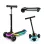 TROTINETA CU LUMINI KINDERKRAFT RAKET, BLACK