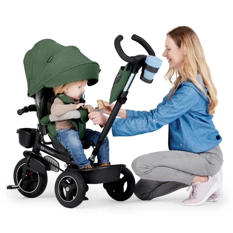 TRICICLETĂ KINDERKRAFT SPINSTEP, GREEN