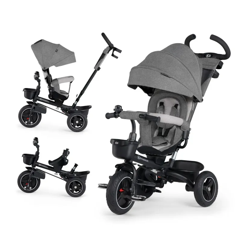 TRICICLETĂ KINDERKRAFT SPINSTEP, GREY