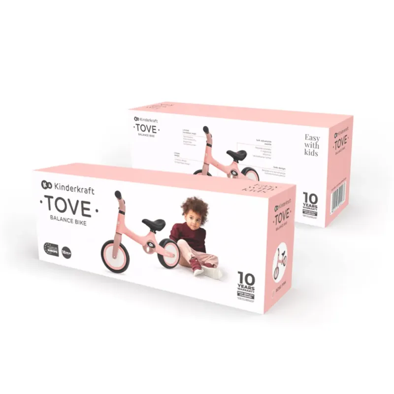 BICICLETĂ FARA PEDALE KINDERKRAFT TOVE, ROZ