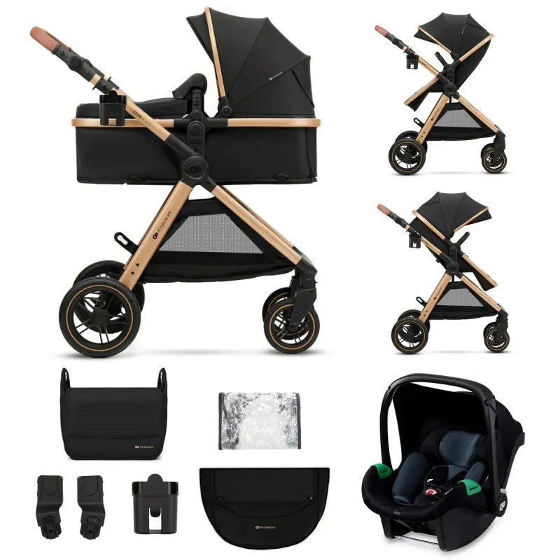 CĂRUCIOR KINDERKRAFT ESME, 3 IN 1, PURE BLACK
