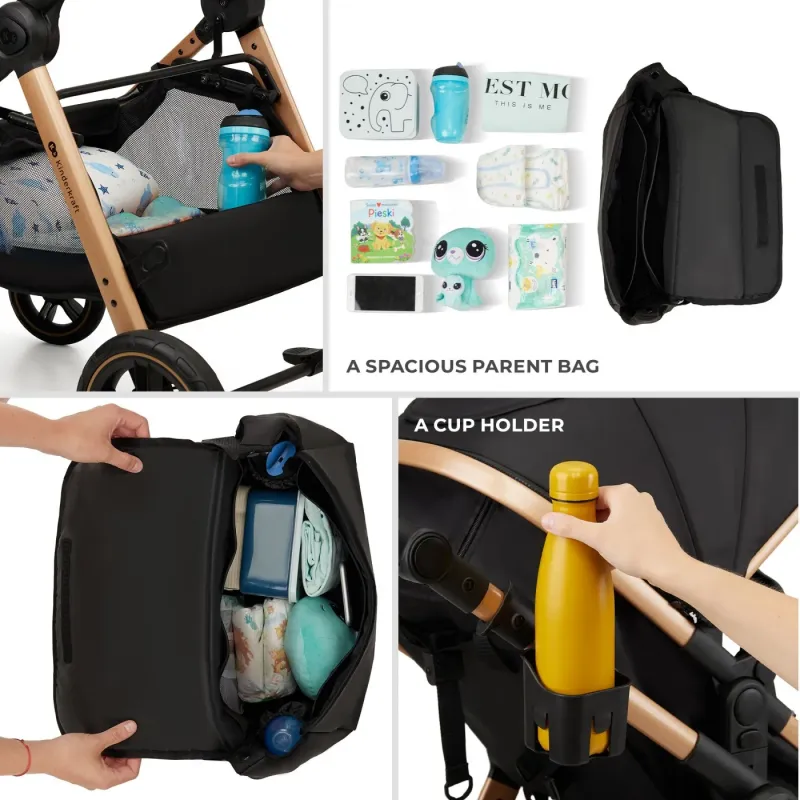 CĂRUCIOR KINDERKRAFT ESME, 3 IN 1, MOONLIGHT GREY