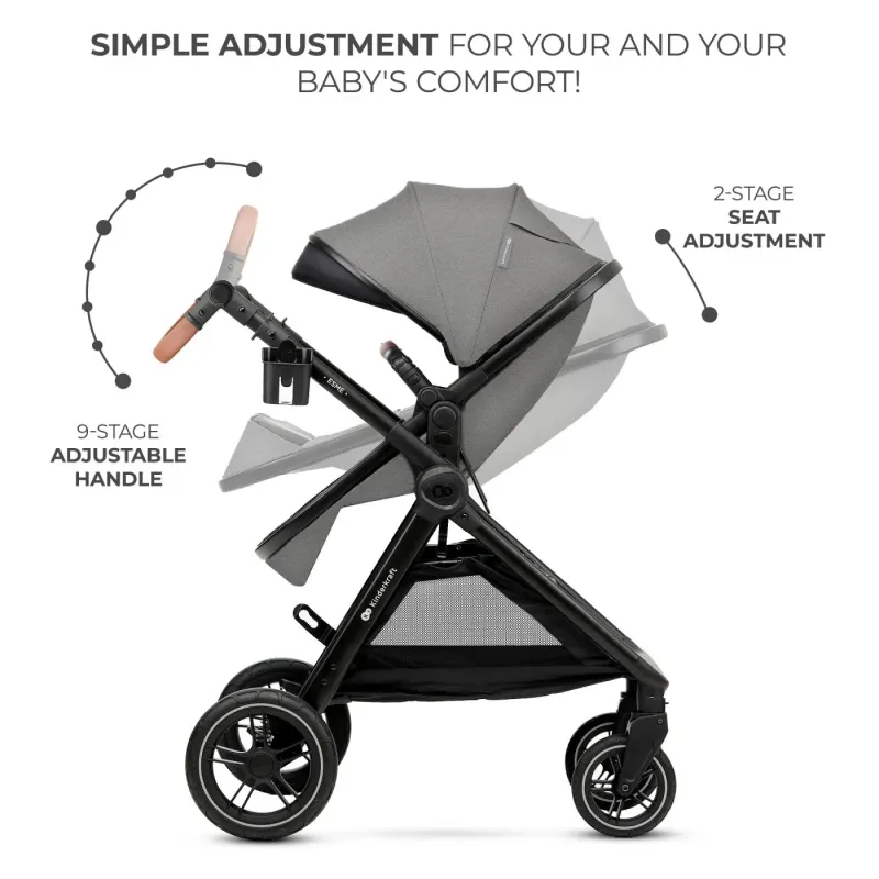 CĂRUCIOR KINDERKRAFT ESME, 3 IN 1, MOONLIGHT GREY