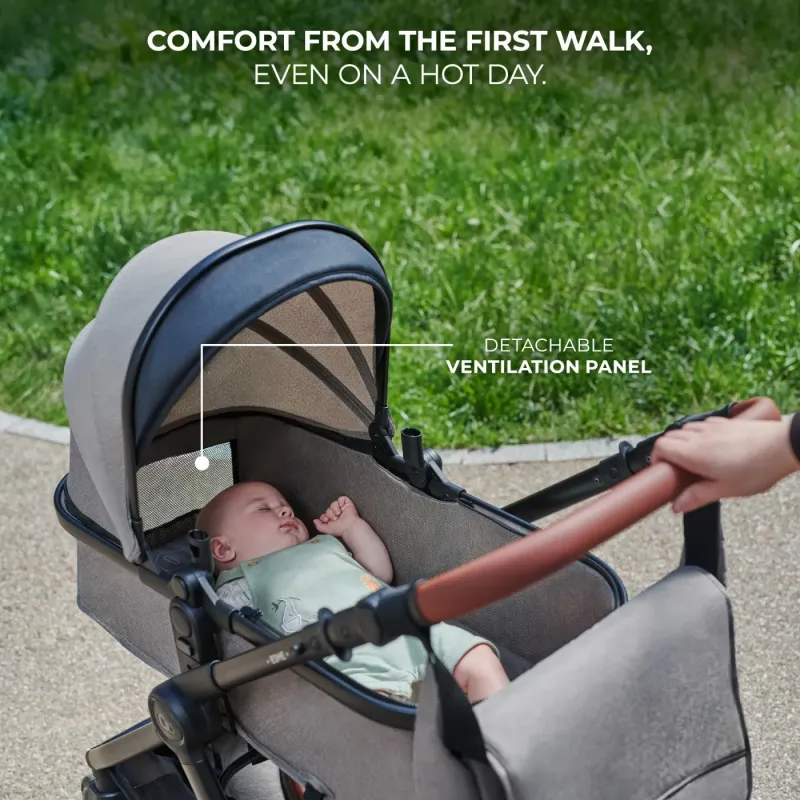 CĂRUCIOR KINDERKRAFT ESME, 3 IN 1, MOONLIGHT GREY