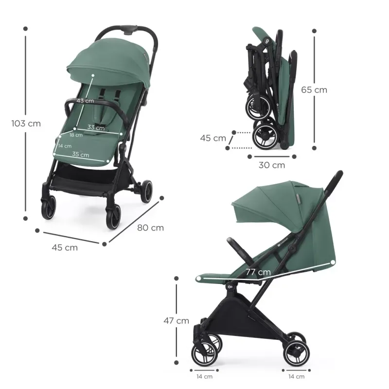CĂRUCIOR SPORT KINDERKRAFT INDY2, SEA GREEN