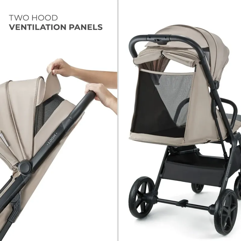 CĂRUCIOR SPORT KINDERKRAFT LOOM, 0-22 KG, LINEN BEIGE