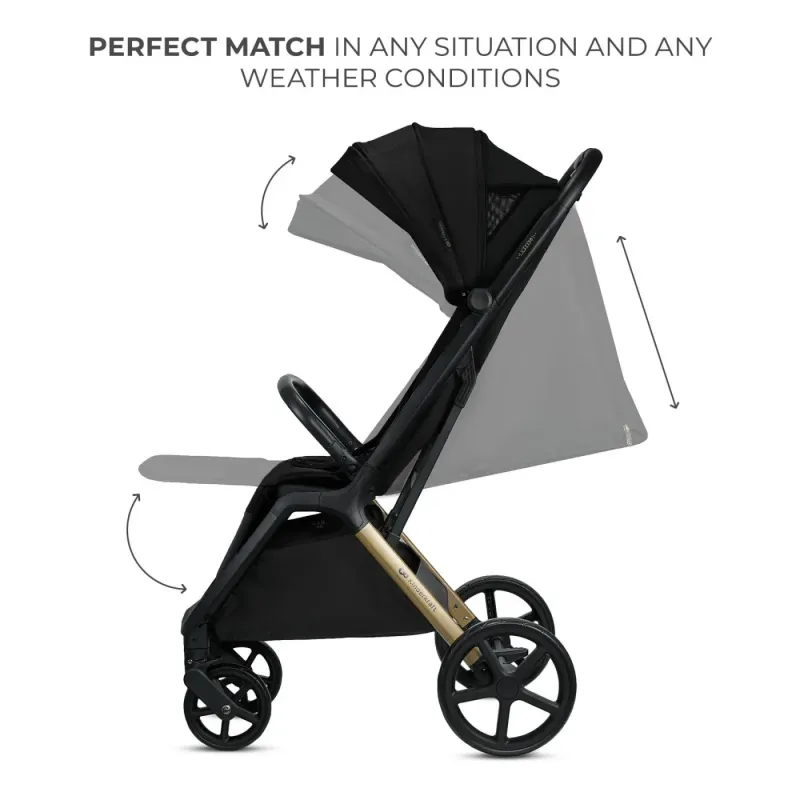 CĂRUCIOR SPORT KINDERKRAFT LOOM, 0-22 KG, INK BLACK