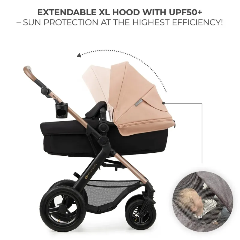 CĂRUCIOR MULTIFUNCTIONAL KINDERKRAFT MOOV 2 AIR 4IN1 SAND BEIGE