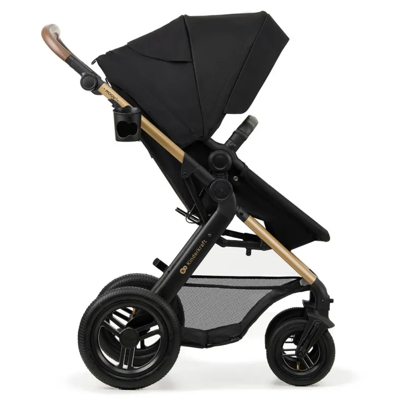 CĂRUCIOR MULTIFUNCTIONAL KINDERKRAFT MOOV 2 AIR 4IN1 PURE BLACK