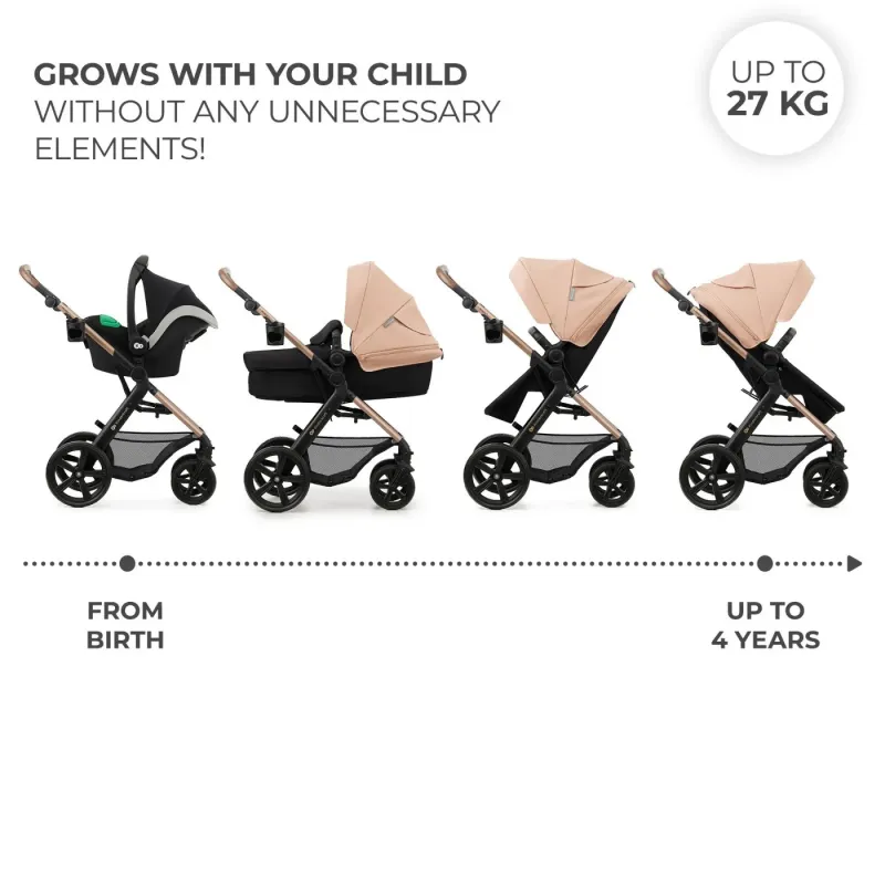 CĂRUCIOR MULTIFUNCTIONAL KINDERKRAFT MOOV 2 EVA 4IN1 SAND BEIGE