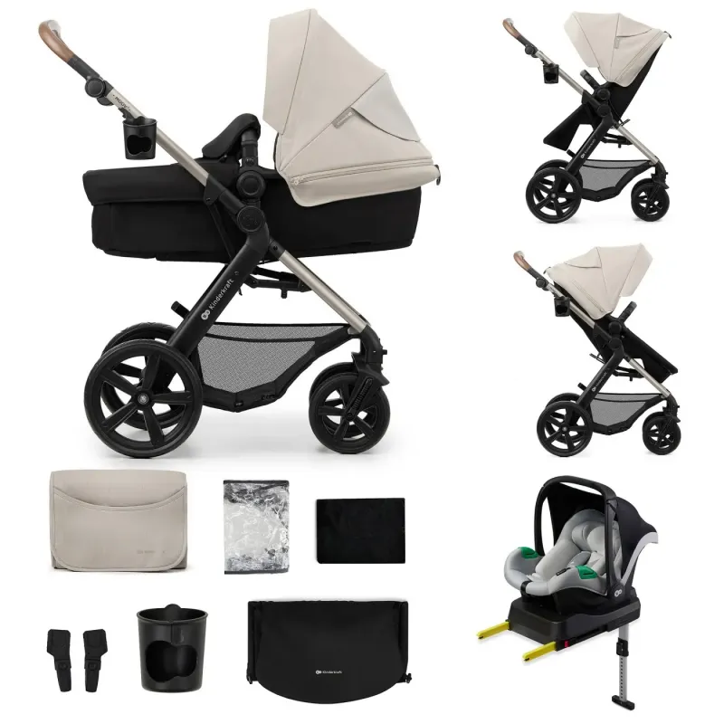 CĂRUCIOR MULTIFUNCTIONAL KINDERKRAFT MOOV 2 EVA 4IN1 MOON GREY
