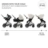 CĂRUCIOR MULTIFUNCTIONAL KINDERKRAFT MOOV 2 EVA 4IN1 MOON GREY
