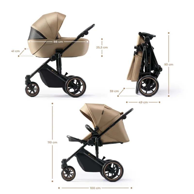 CĂRUCIOR 2 IN 1 KINDERKRAFT PRIME 2, SANDROSE BEIGE