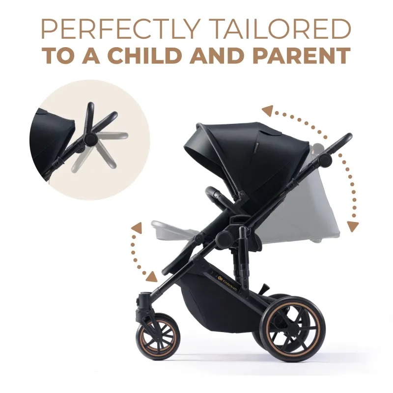 CĂRUCIOR 2 IN 1 KINDERKRAFT PRIME 2, VENEZIAN BLACK