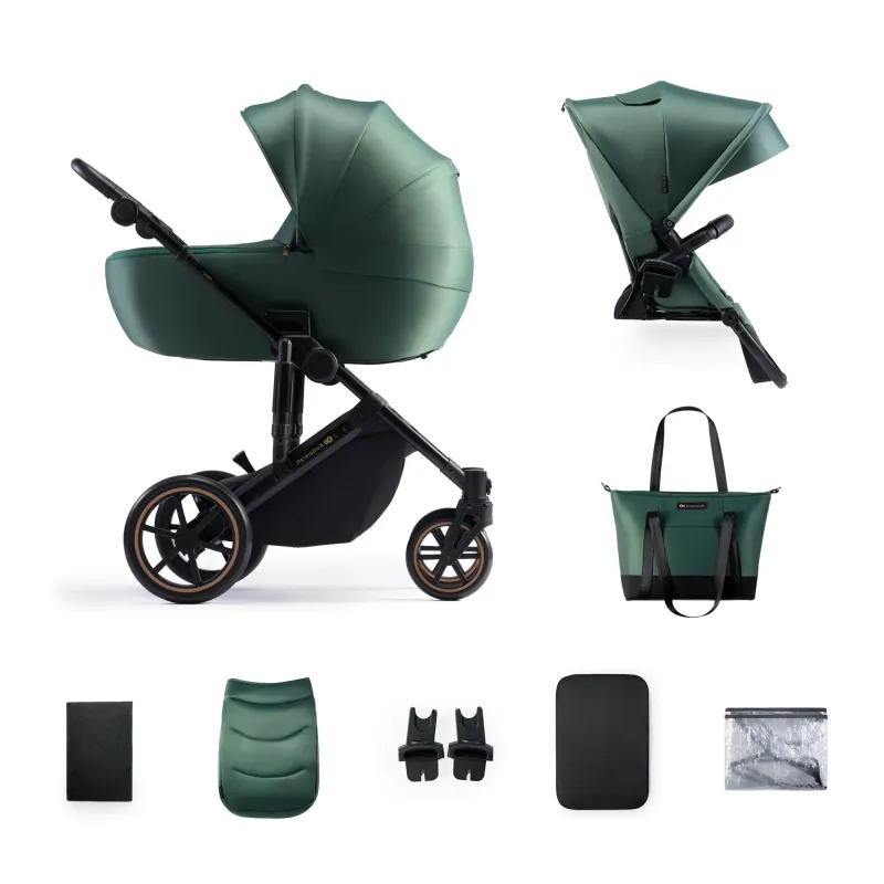 CĂRUCIOR 2 IN 1 KINDERKRAFT PRIME 2, DARK GREEN