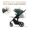 CĂRUCIOR 2 IN 1 KINDERKRAFT PRIME 2, DARK GREEN