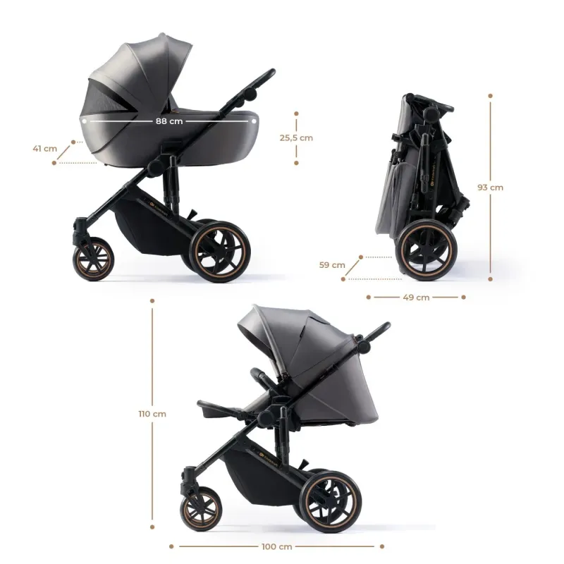 CĂRUCIOR 3 IN 1 KINDERKRAFT PRIME 2 3IN1 MINK PRO GREY