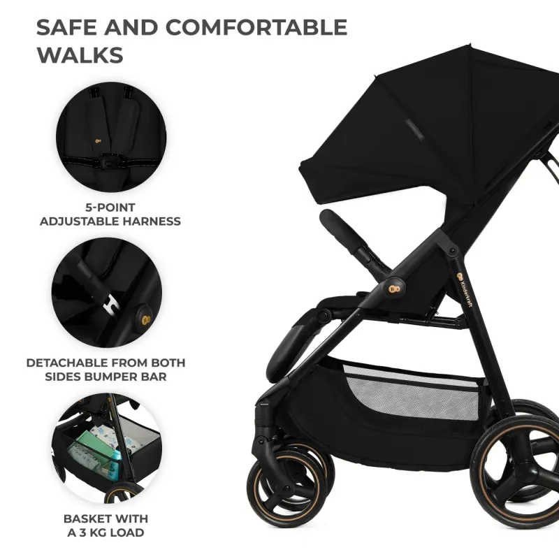 CĂRUCIOR SPORT KINDERKRAFT TRIG3 ONYX BLACK