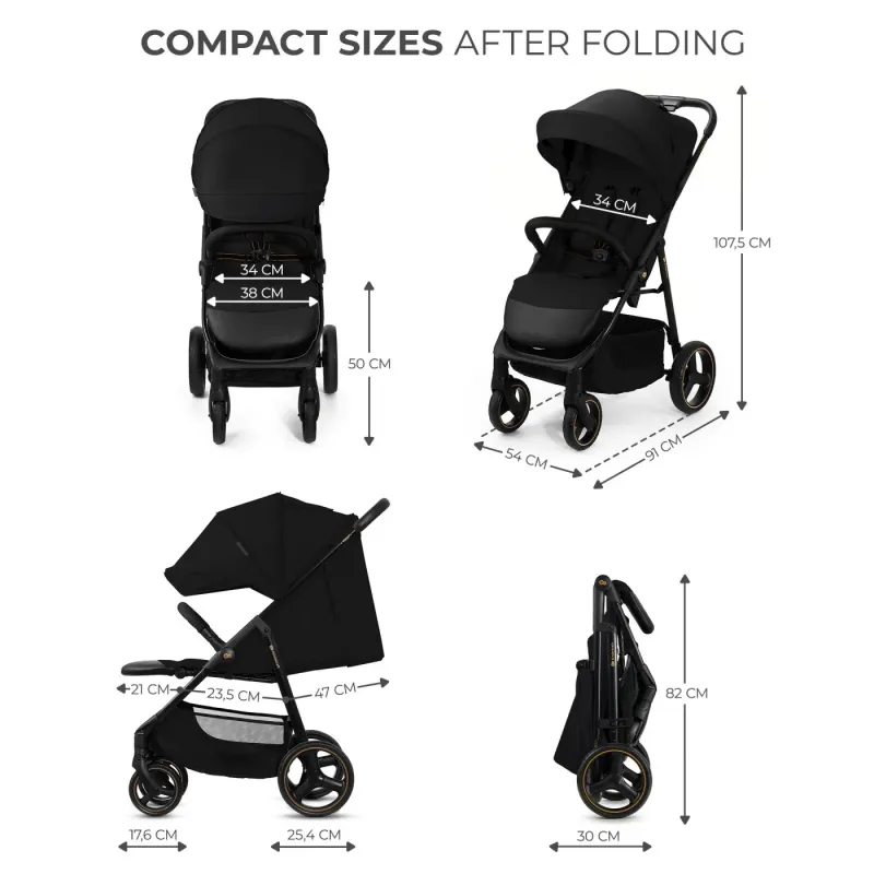 CĂRUCIOR SPORT KINDERKRAFT TRIG3 ONYX BLACK