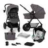 CĂRUCIOR MULTIFUNCTIONAL KINDERKRAFT XMOOV, 3 IN 1, DARK GREY