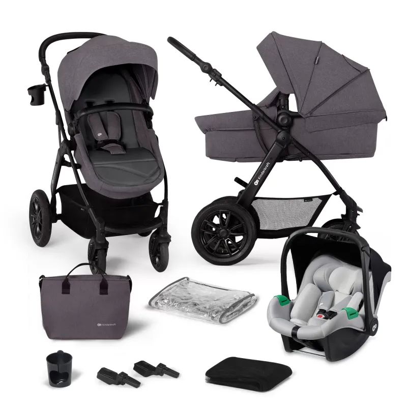 CĂRUCIOR MULTIFUNCTIONAL KINDERKRAFT XMOOV, 3 IN 1, DARK GREY