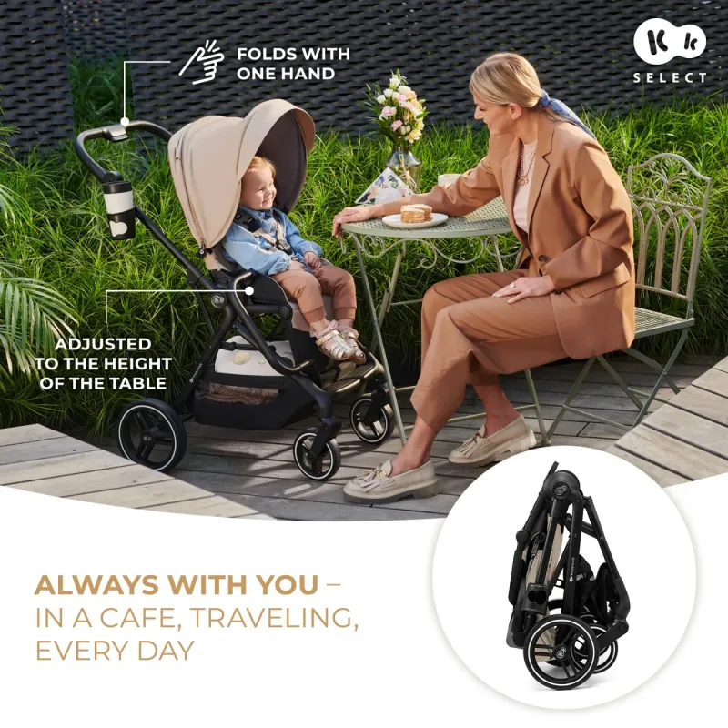 CĂRUCIOR KINDERKRAFT YOXI 3IN1 (MINK PRO) BEJ NISIP
