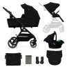 CĂRUCIOR KINDERKRAFT YOXI 3IN1 (MINK PRO) PURE BLACK