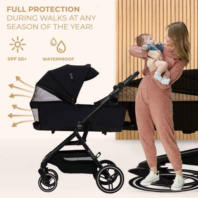 CĂRUCIOR KINDERKRAFT YOXI 3IN1 (MINK PRO) PURE BLACK