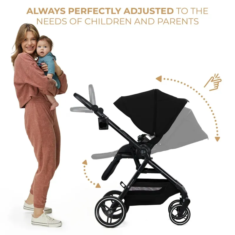 CĂRUCIOR KINDERKRAFT YOXI 3IN1 (MINK PRO) PURE BLACK