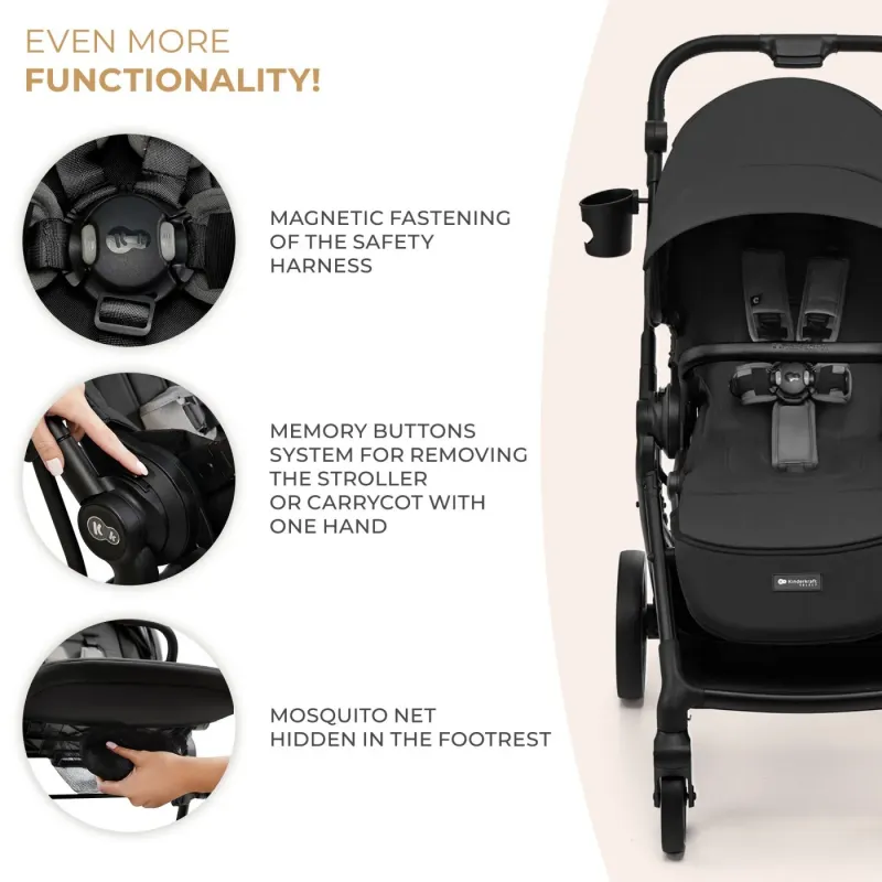 CĂRUCIOR KINDERKRAFT YOXI 3IN1 (MINK PRO) MOON GREY