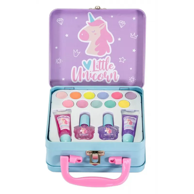 MARTINELIA LITTLE UNICORN SET DE INFRUMUSETARE IN CUTIE METALICĂ