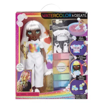 RAINBOW HIGH WATERCOLOR CREATE PAPUSA OCHI VERZI