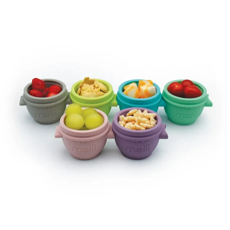 SET 6 RECIPIENTE SILICON SNAP&GO, MELII, 59 ML