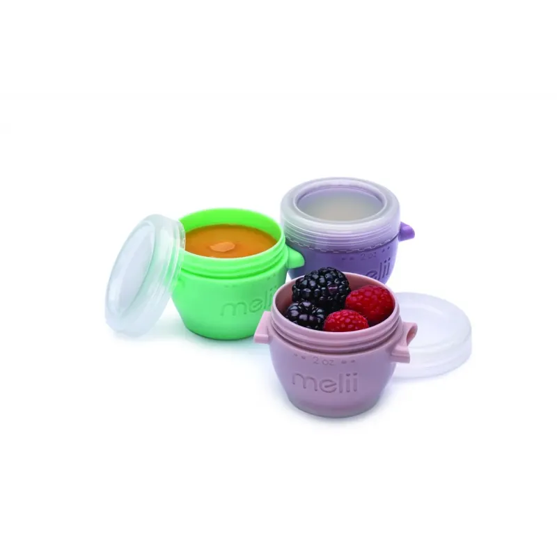 SET 6 RECIPIENTE SILICON SNAP&GO, MELII, 59 ML