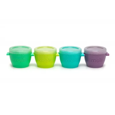 SET 4 recipiente din plastic SNAP&GO - MELII - 118ml