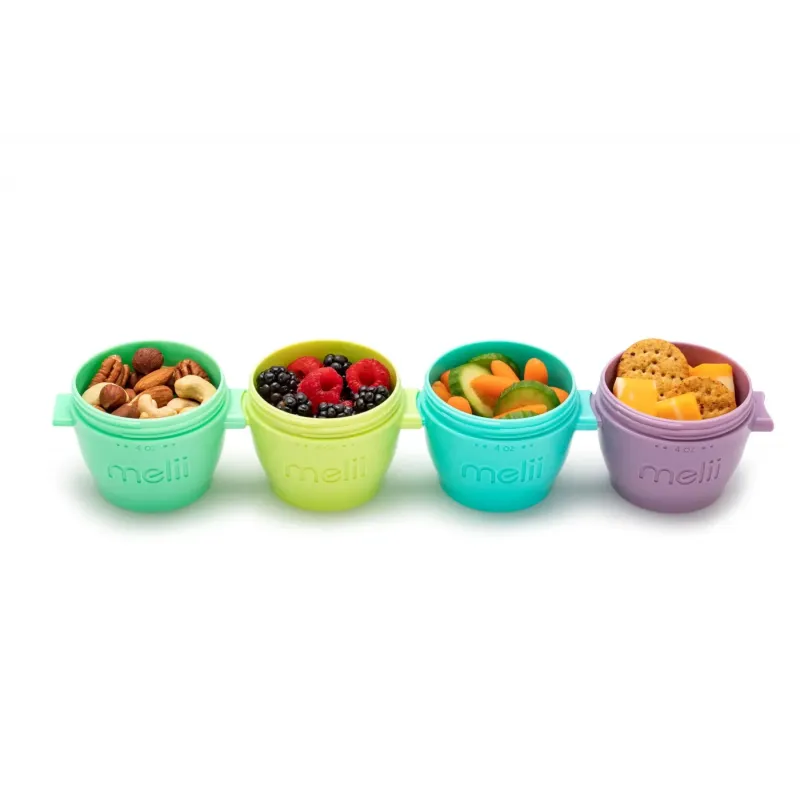 SET 4 recipiente din plastic SNAP&GO - MELII - 118ml