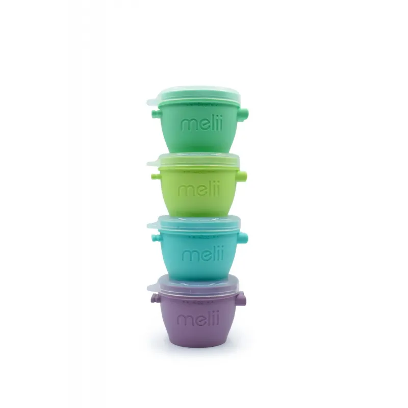 SET 4 Recipiente din silicon - Snap & Go - MELII - 4 x 177ml