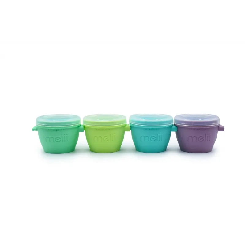 SET 4 Recipiente din silicon - Snap & Go - MELII - 4 x 177ml