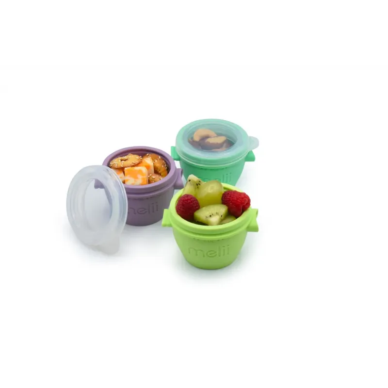 SET 4 Recipiente din silicon - Snap & Go - MELII - 4 x 177ml