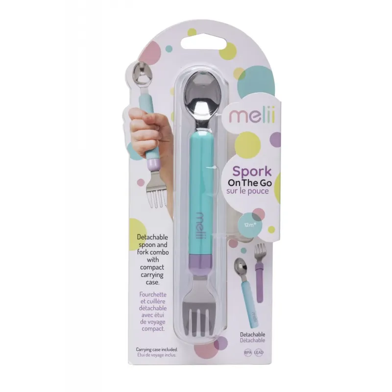 SET Lingurinta + Furculita MELII - Albastru si Violet