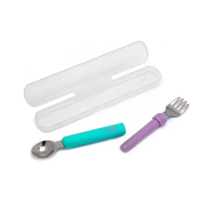 SET Lingurinta + Furculita MELII - Albastru si Violet
